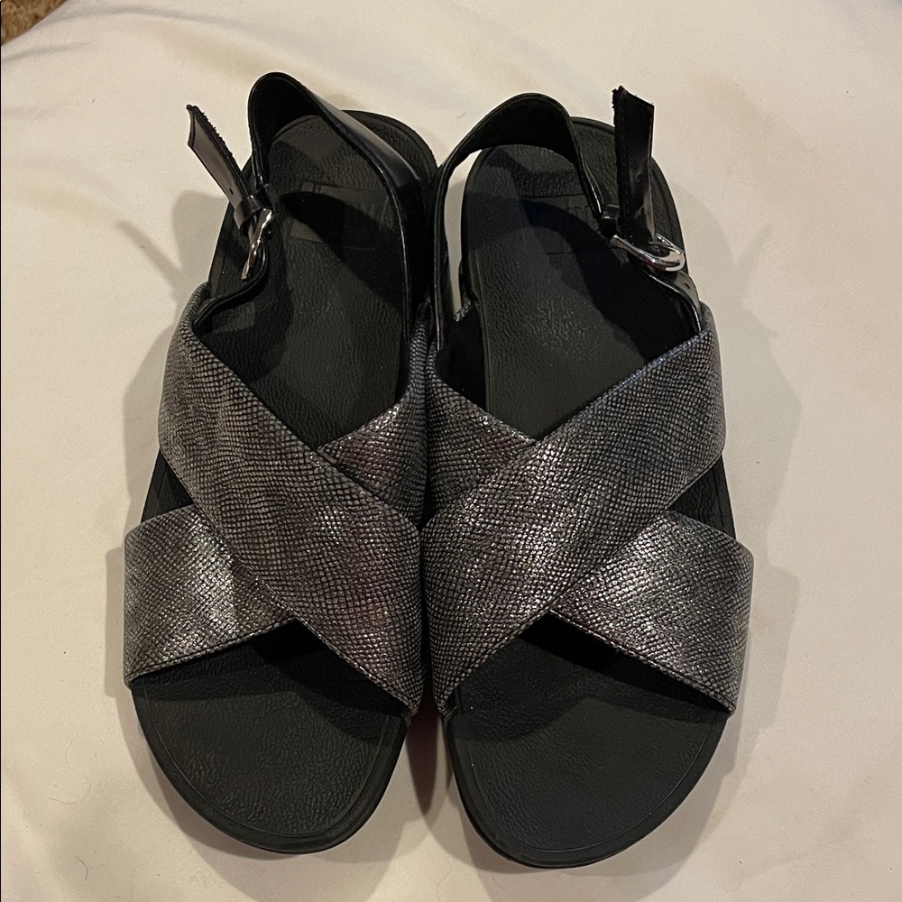 Fitflop Black and Silver Sandals